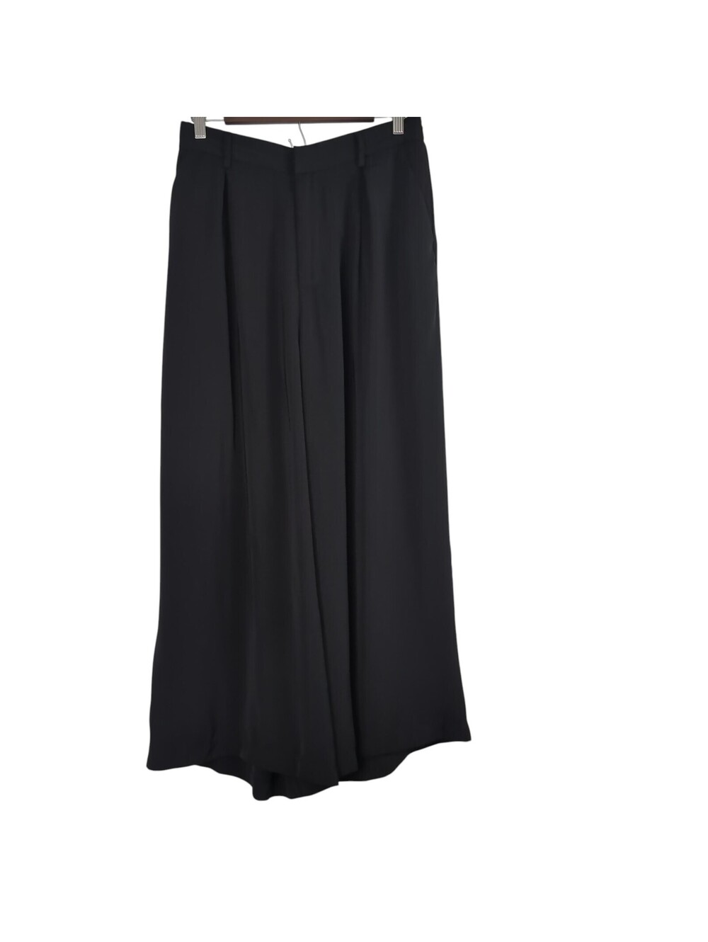 Tronjori Women High Waist  Wide Leg Palazzo Pants Minimalist Quiet Luxury Size L